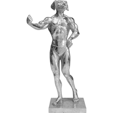 Deco Object  Muscle Dog Silver