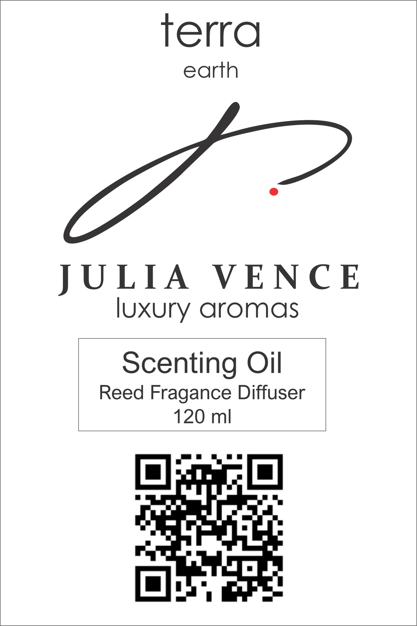 Julia Vence Luxury Aromas TERRA Reed Diffuser