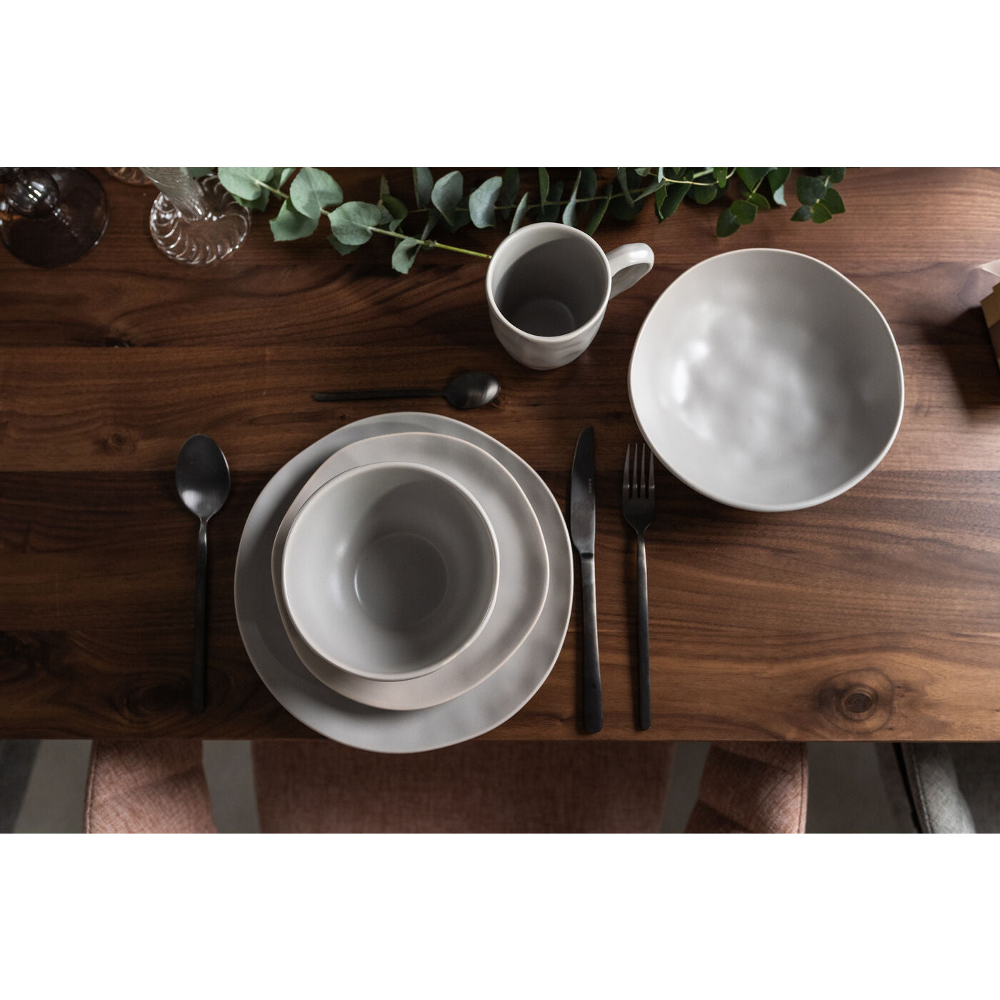 Plate Deep Organic Grey Ø21cm