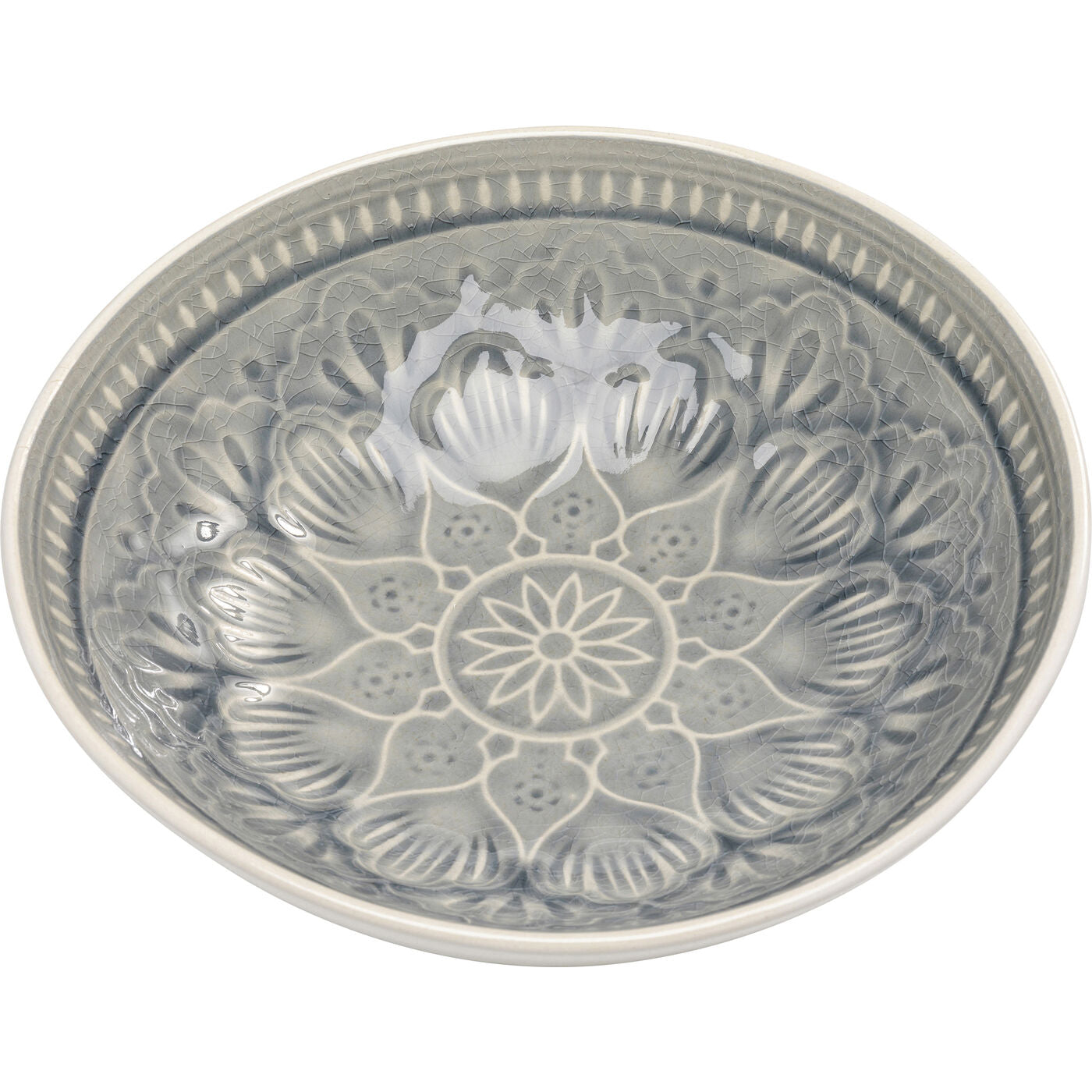 Plate Deep Sicilia Mandala Grau Ø21cm