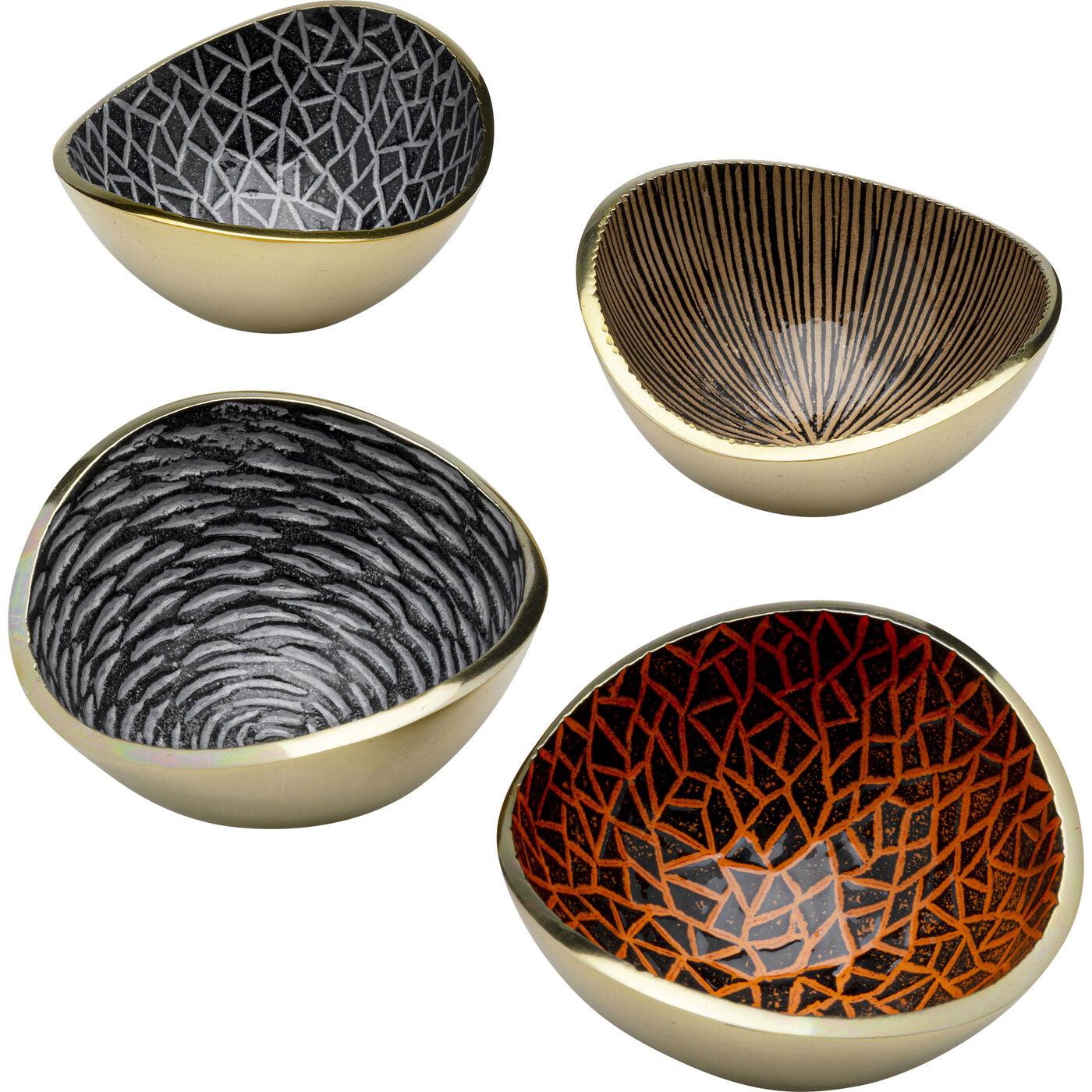 Bowl Samba Colore Crackle (4/Set)