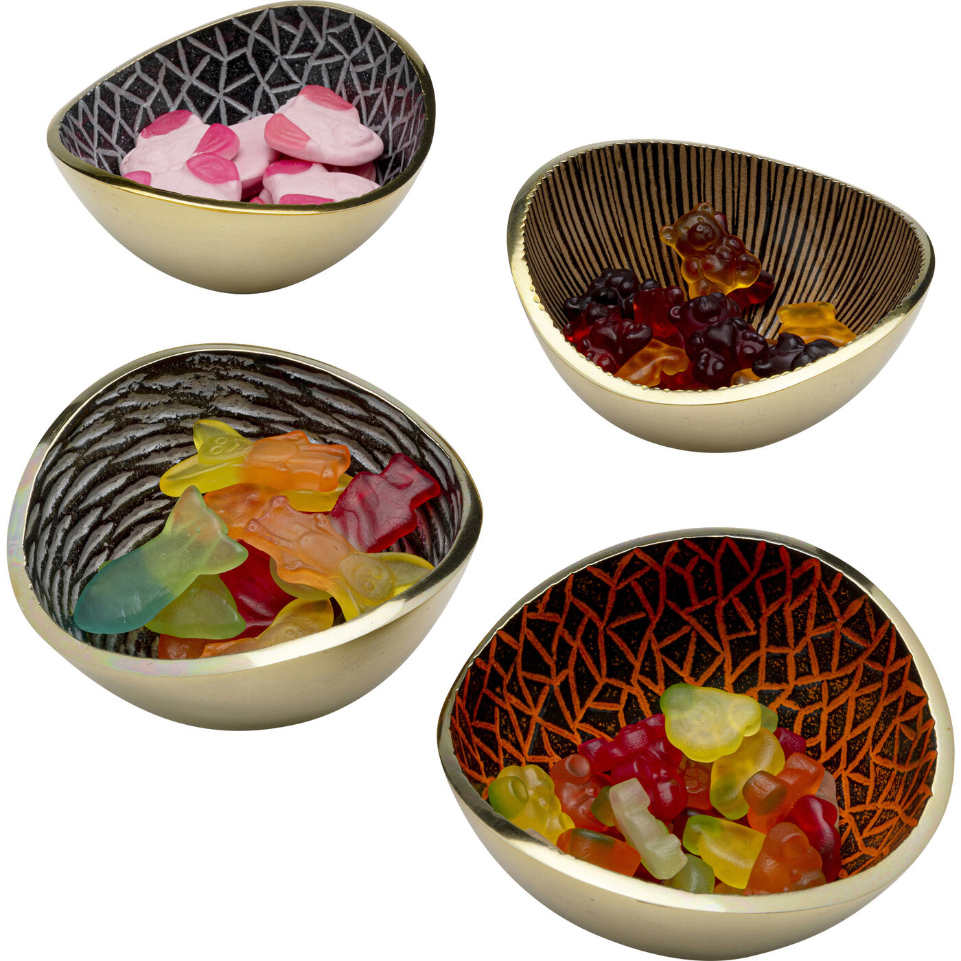 Bowl Samba Colore Crackle (4/Set)