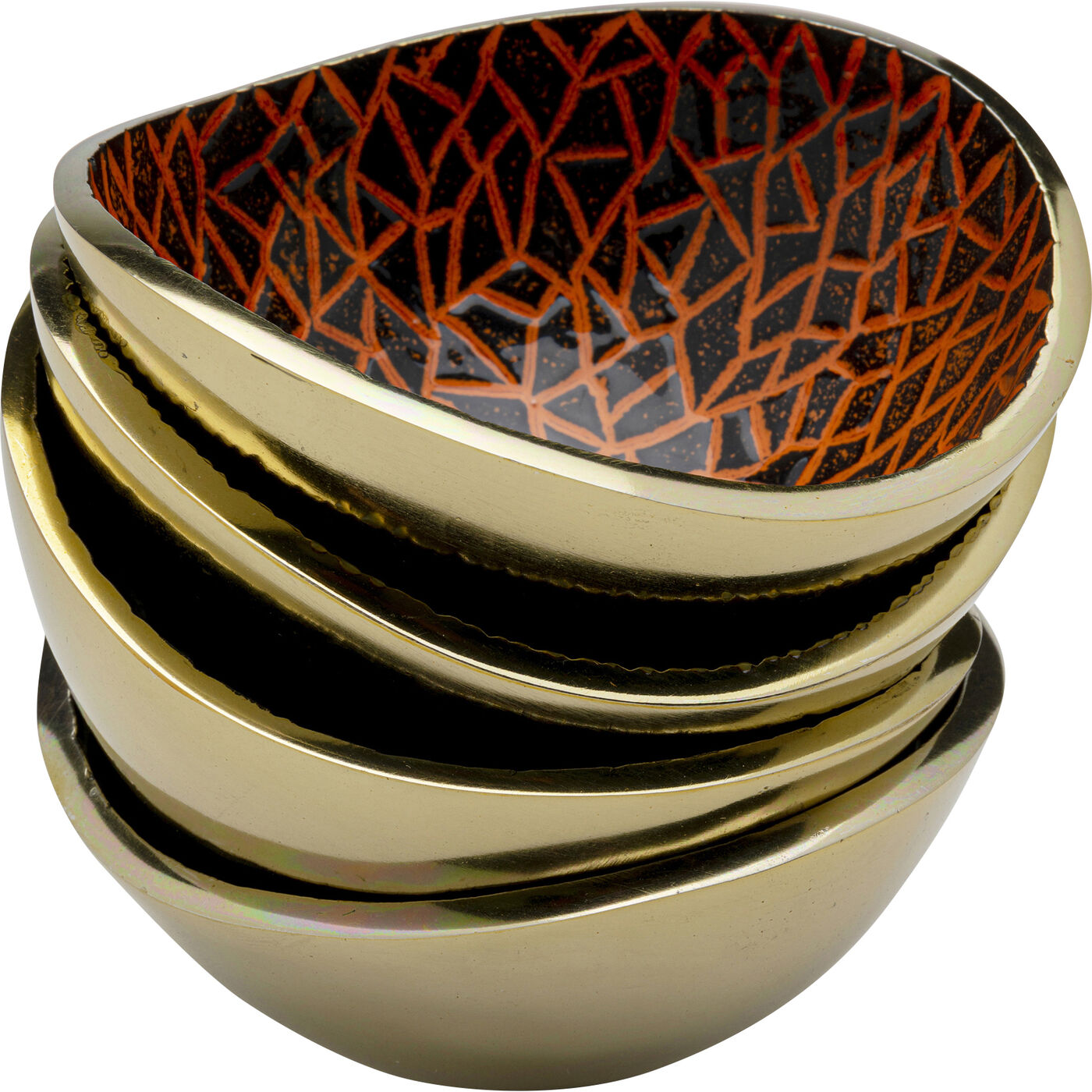 Bowl Samba Colore Crackle (4/Set)