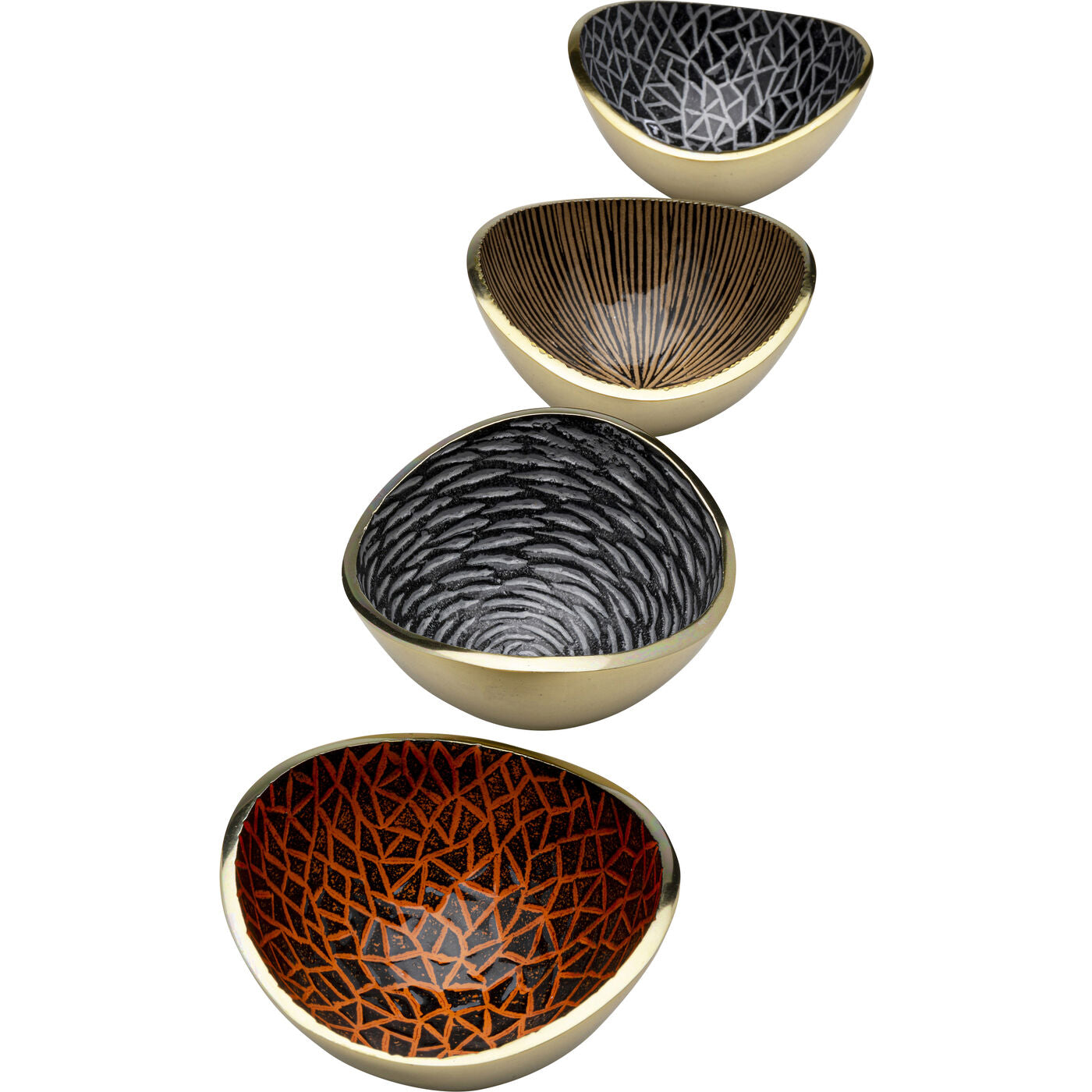 Bowl Samba Colore Crackle (4/Set)