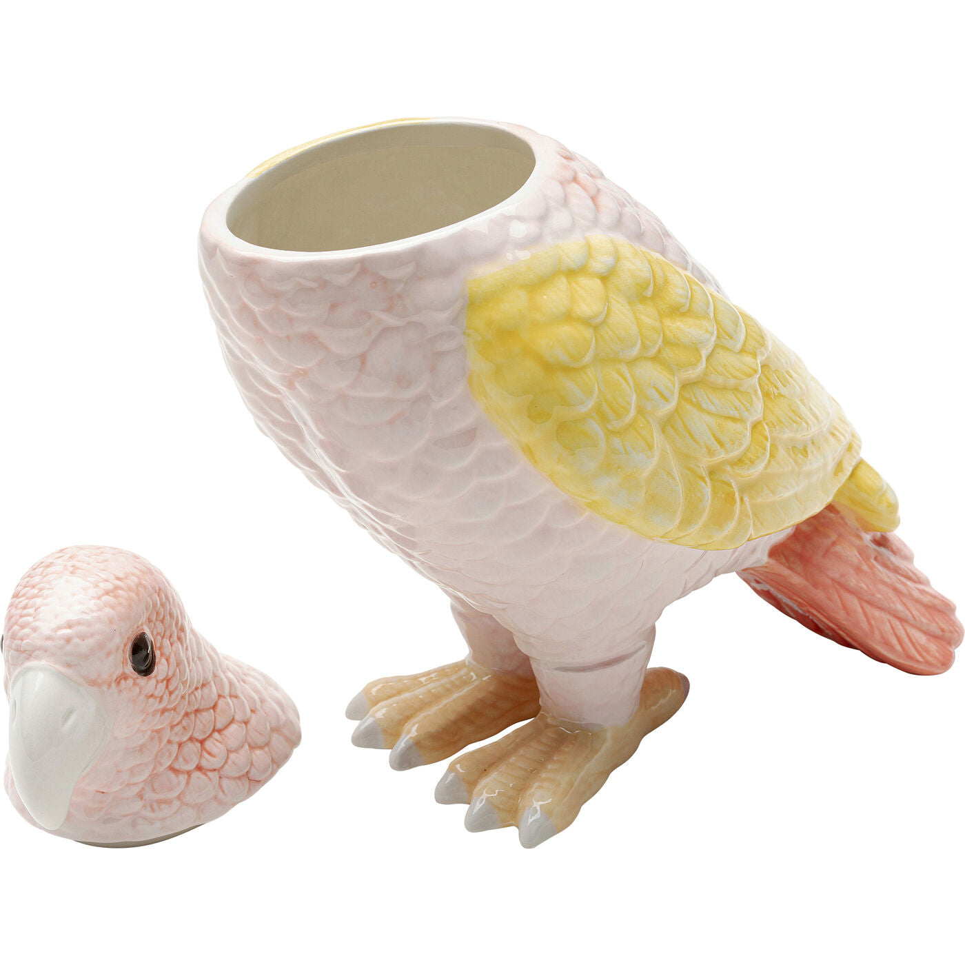 Deco Jar Exotic Bird Giallo 23cm