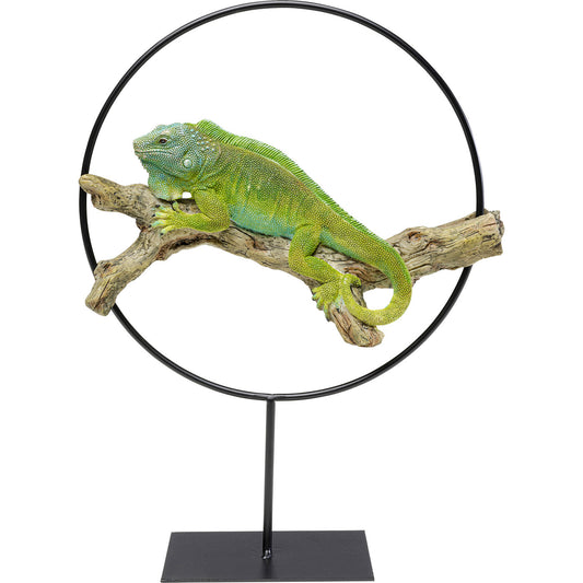 Deco Object Lizard Circle Green 36cm