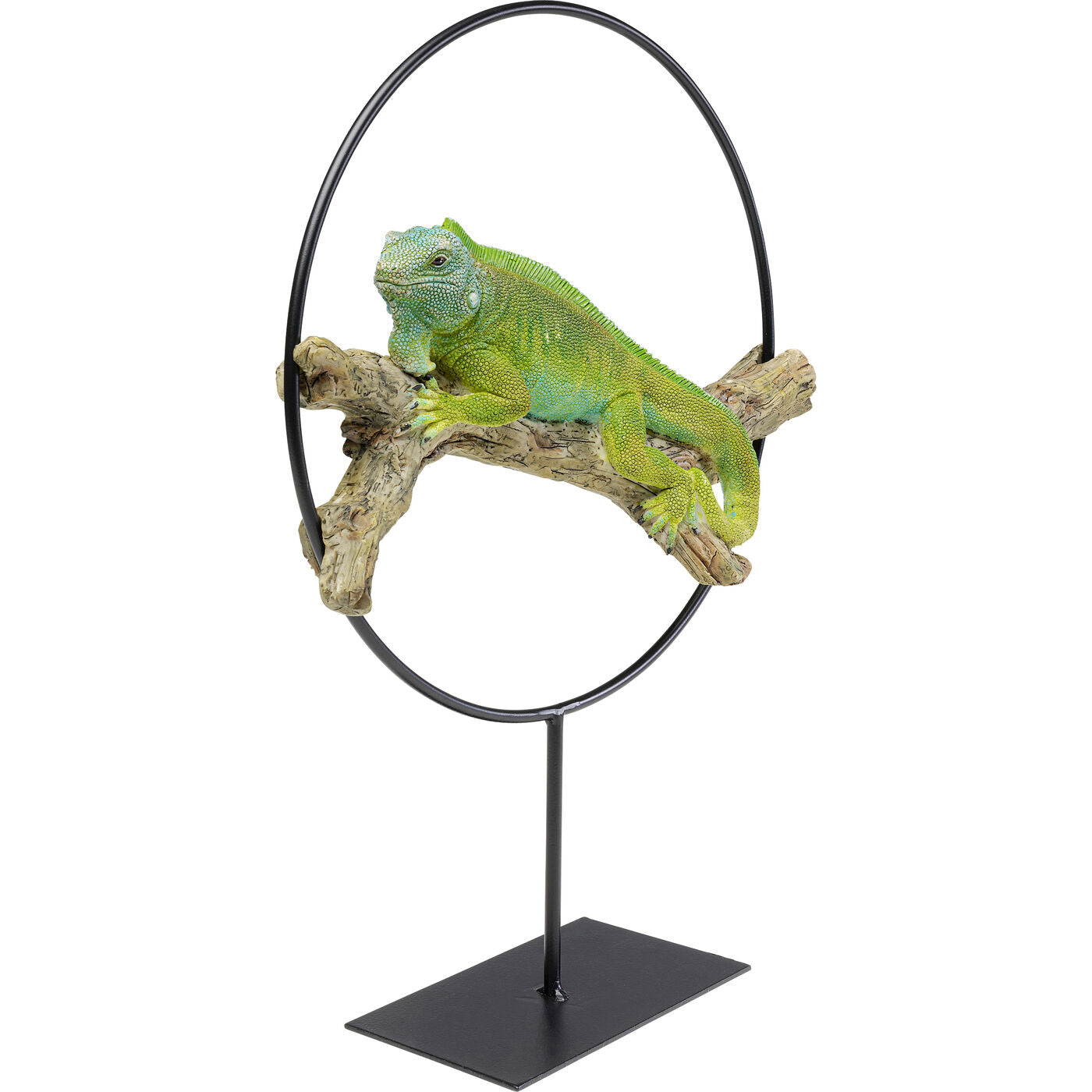 Deco Object Lizard Circle Green 36cm