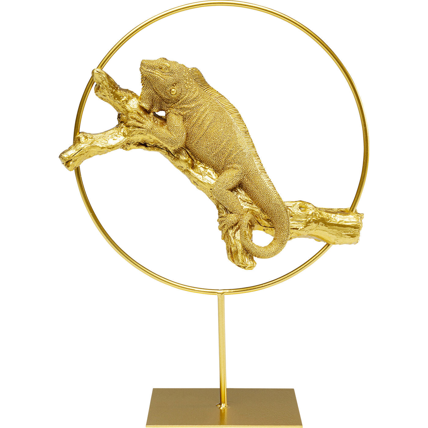 Deco Object Lizard Circle Gold 36cm