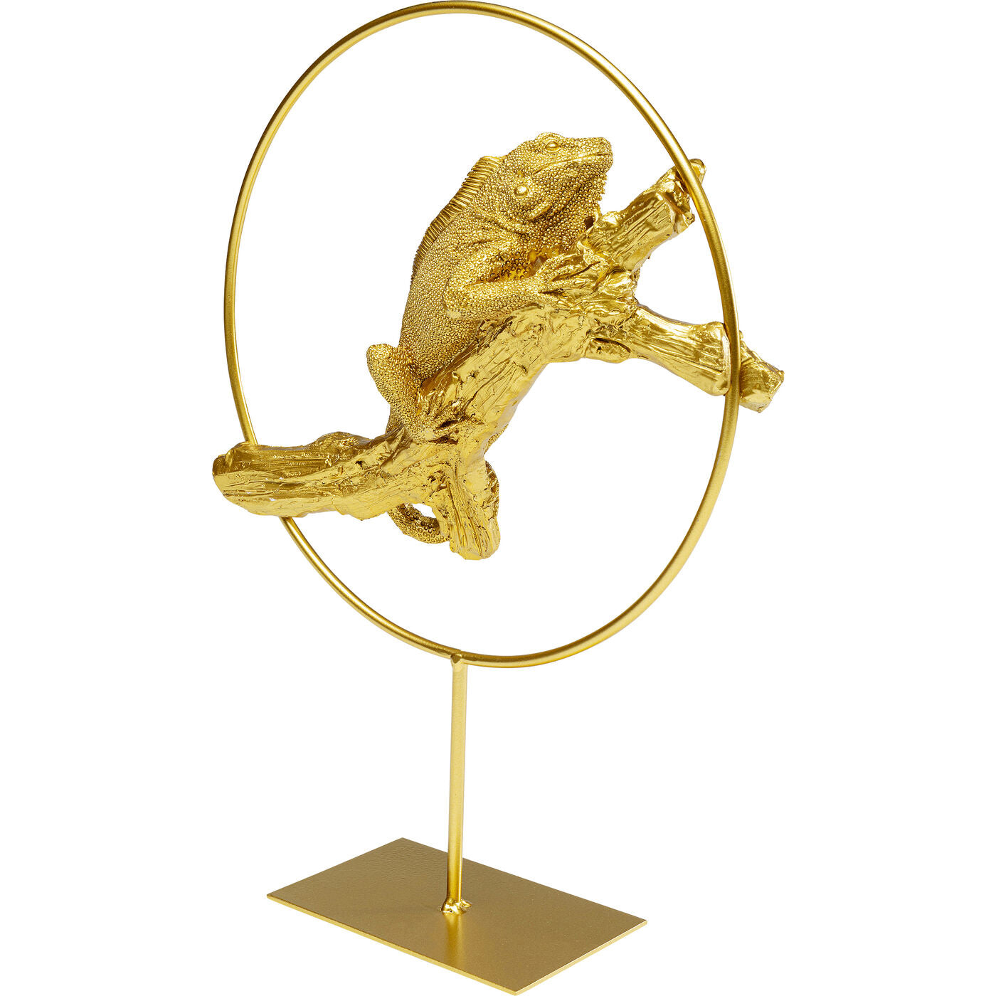 Deco Object Lizard Circle Gold 36cm