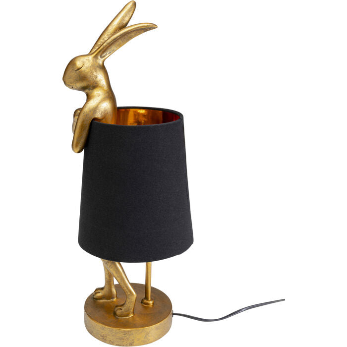 Table Lamp Animal Rabbit Gold/Black 50cm