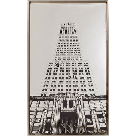 Framed Picture Empire State Mirror 77x130cm