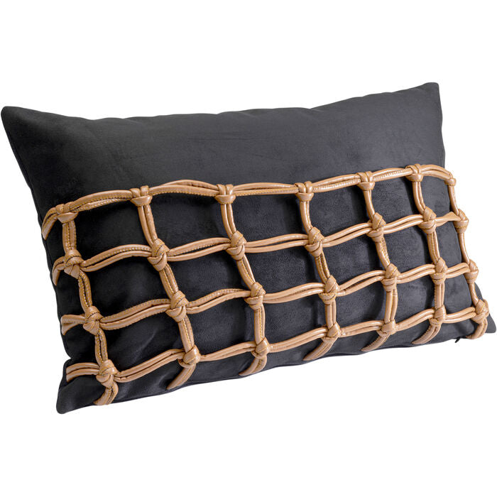 Black Plaid Cushion