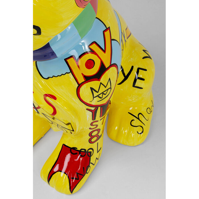 Deco Figurine Graffiti Dog Yellow 122cm