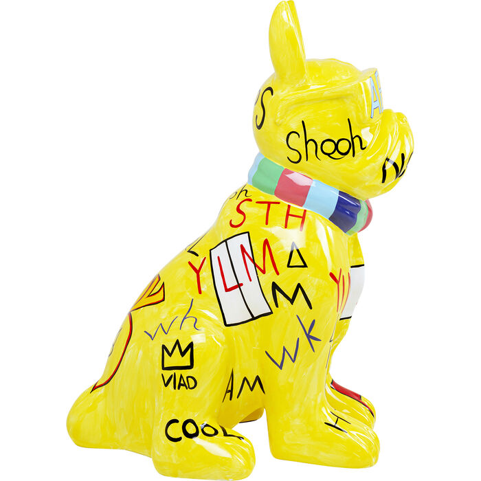 Deco Figurine Graffiti Dog Yellow 122cm