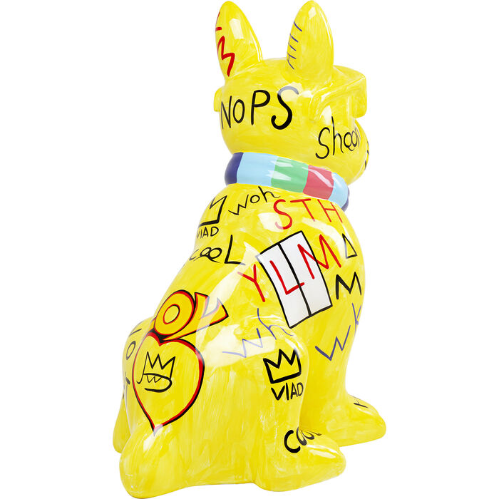 Deco Figurine Graffiti Dog Yellow 122cm