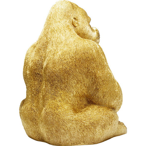 Deco Figurine Monkey Gorilla Side XL Gold