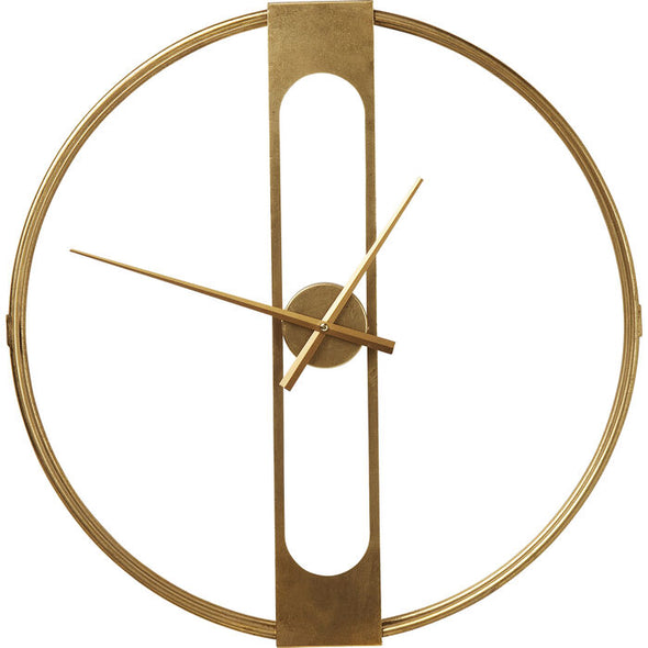 Wall Clock Clip Gold Ø60cm