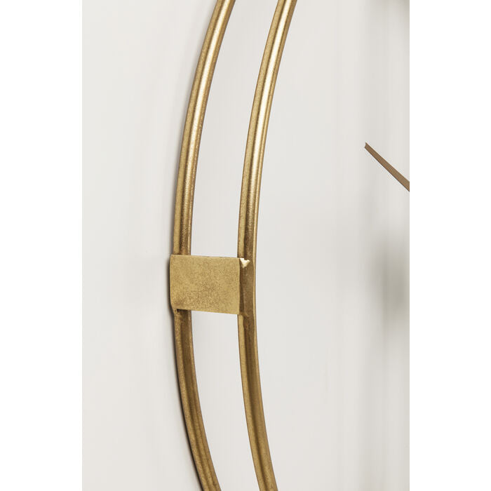 Wall Clock Clip Gold Ø60cm