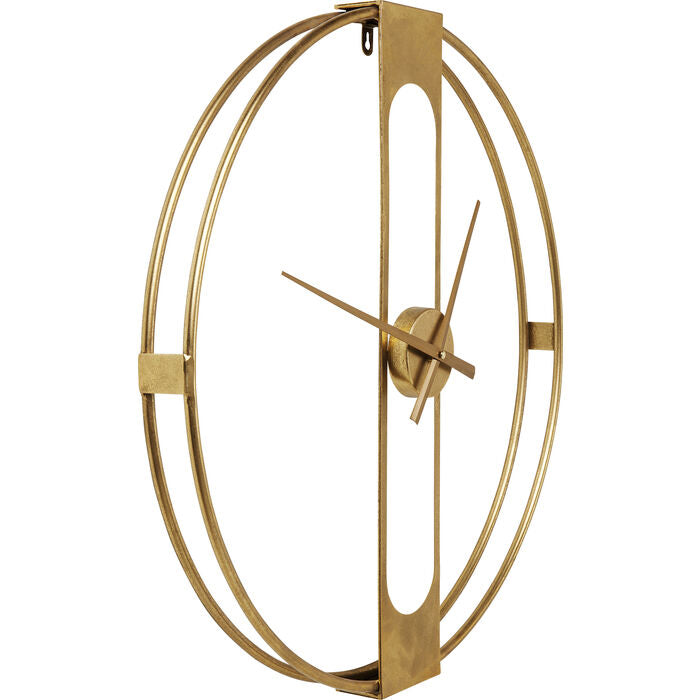 Wall Clock Clip Gold Ø60cm