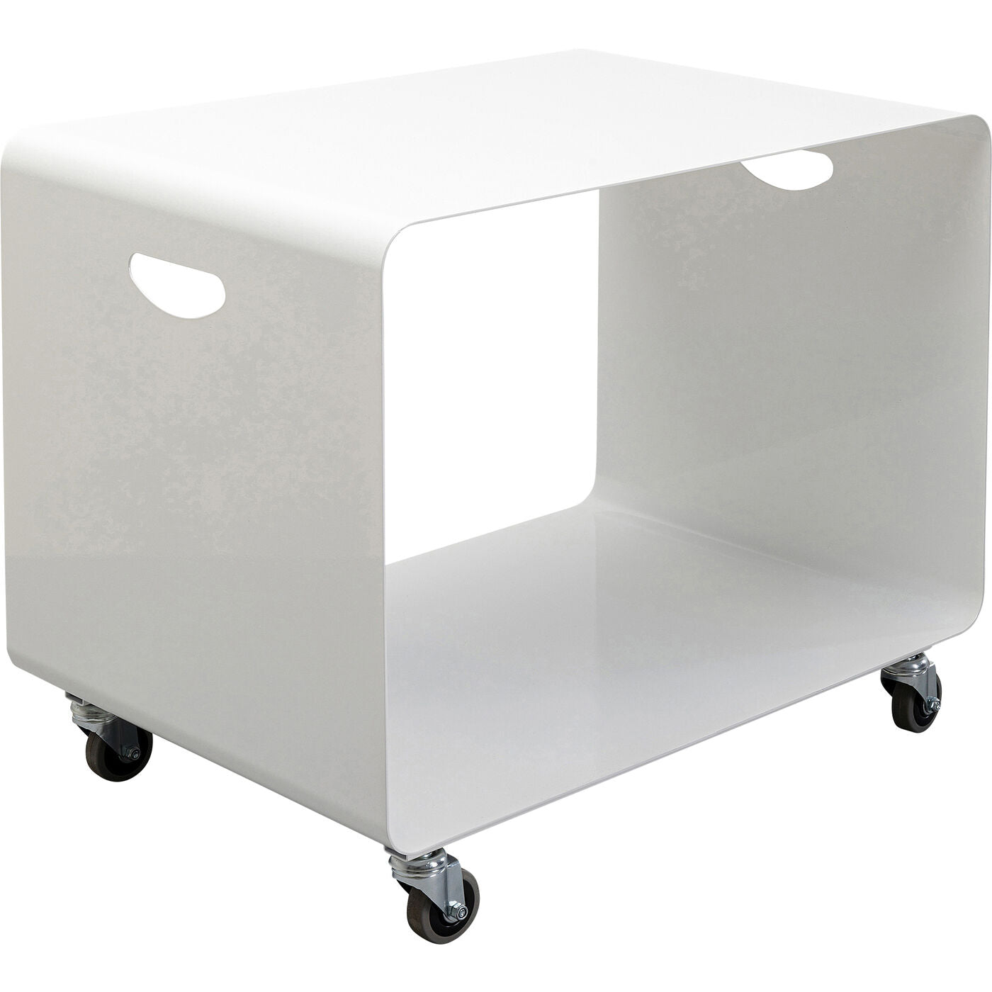 White Coffee Table on Wheels