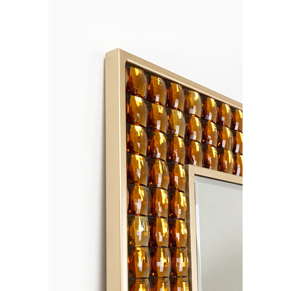 Wall Mirror Crystals Brass  80x180cm
