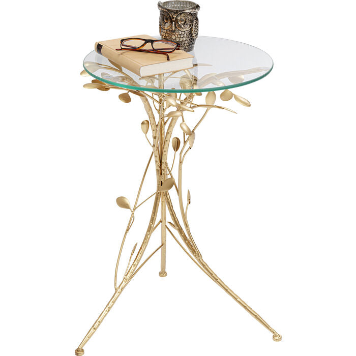 Side Table Leafline Gold Ø42cm