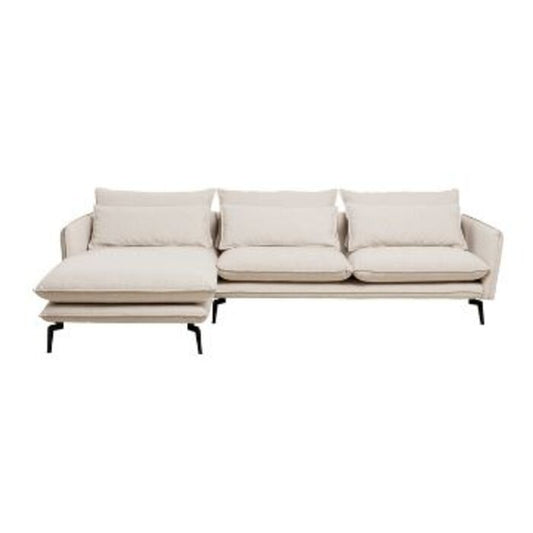 Corner Sofa Monza Left Cream 296cm