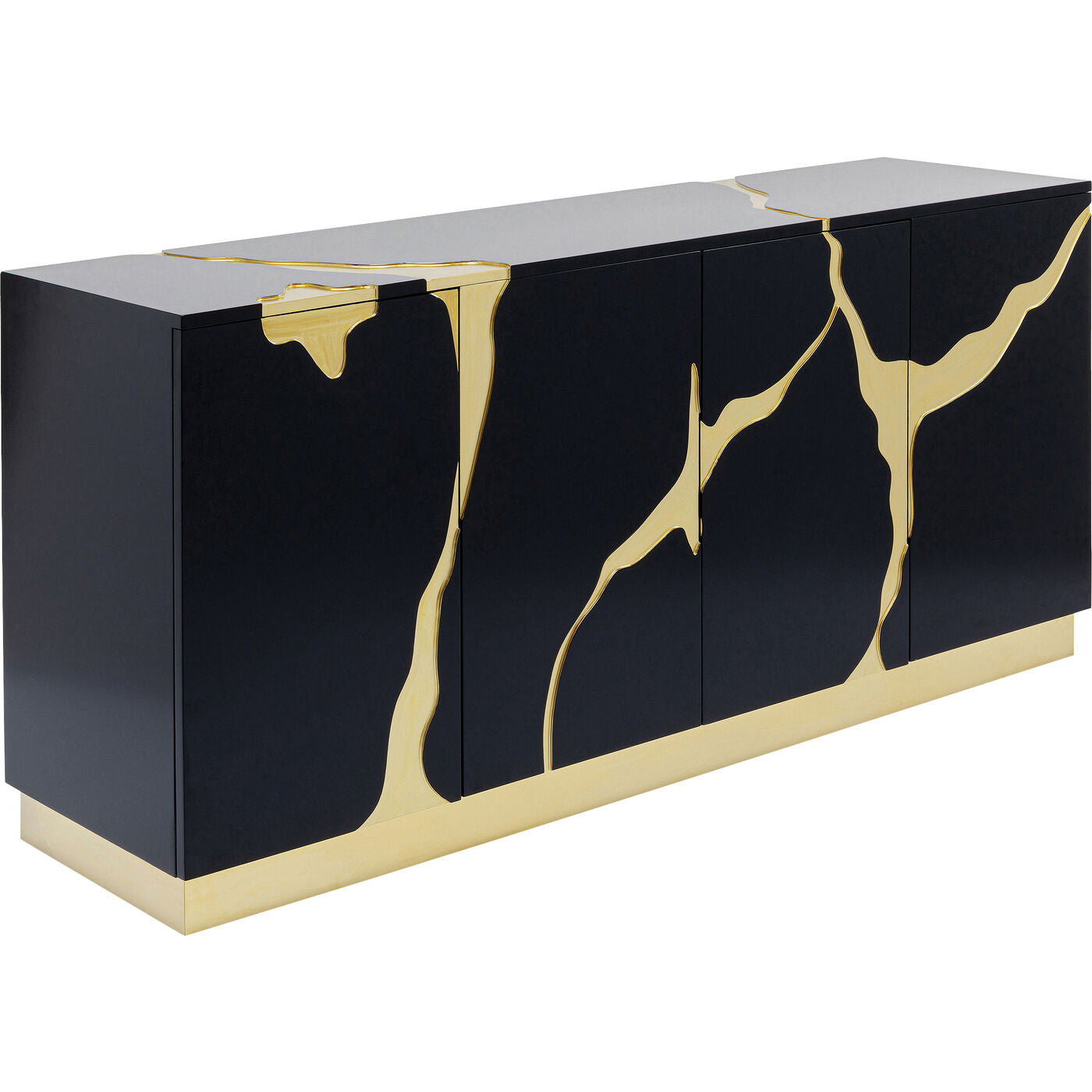 Sideboard Cracked Black Gold