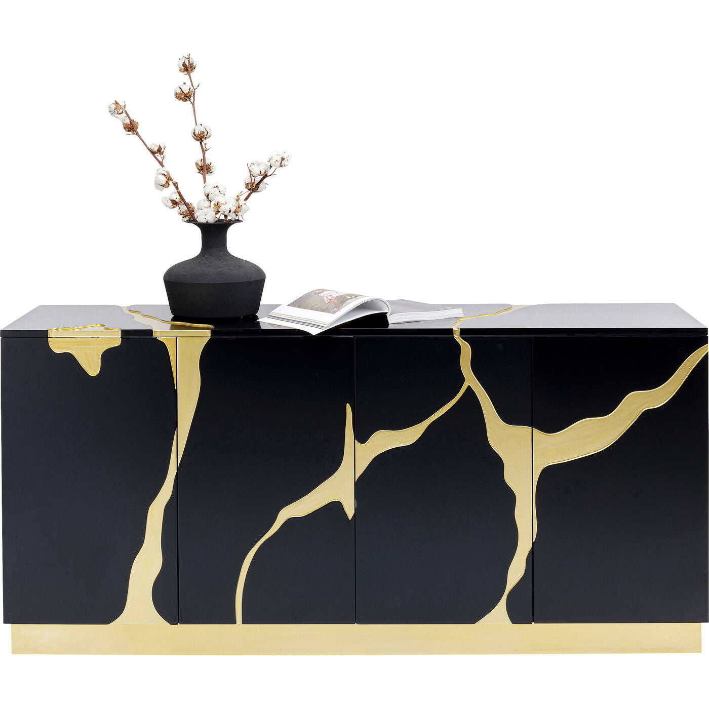 Sideboard Cracked Black Gold