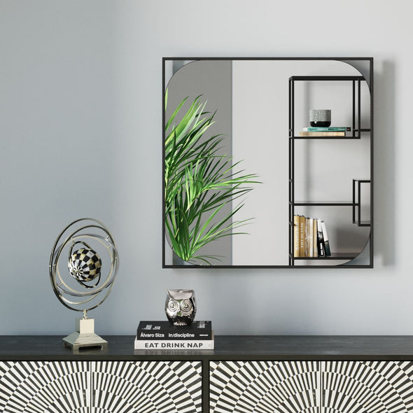 Wall Mirror Bonita Black 81x81cm