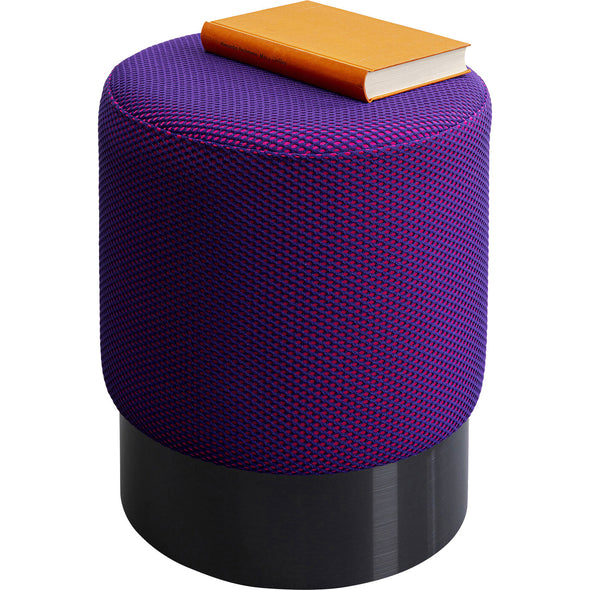 Stool Jody Purple Mesh Black Ø35cm