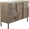 Geometric Wood Sideboard