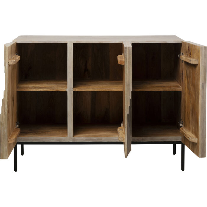 Geometric Wood Sideboard