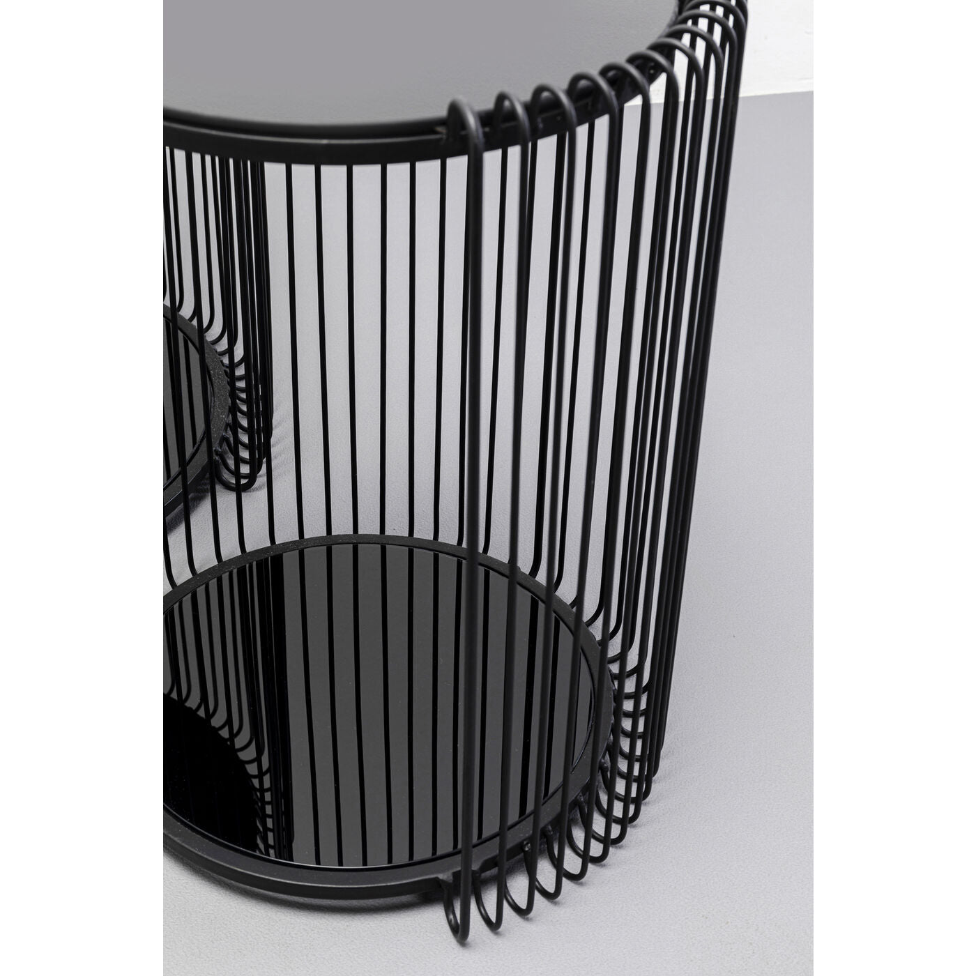 Side Table Wire Cut Out Black Ø45cm (2/Set)