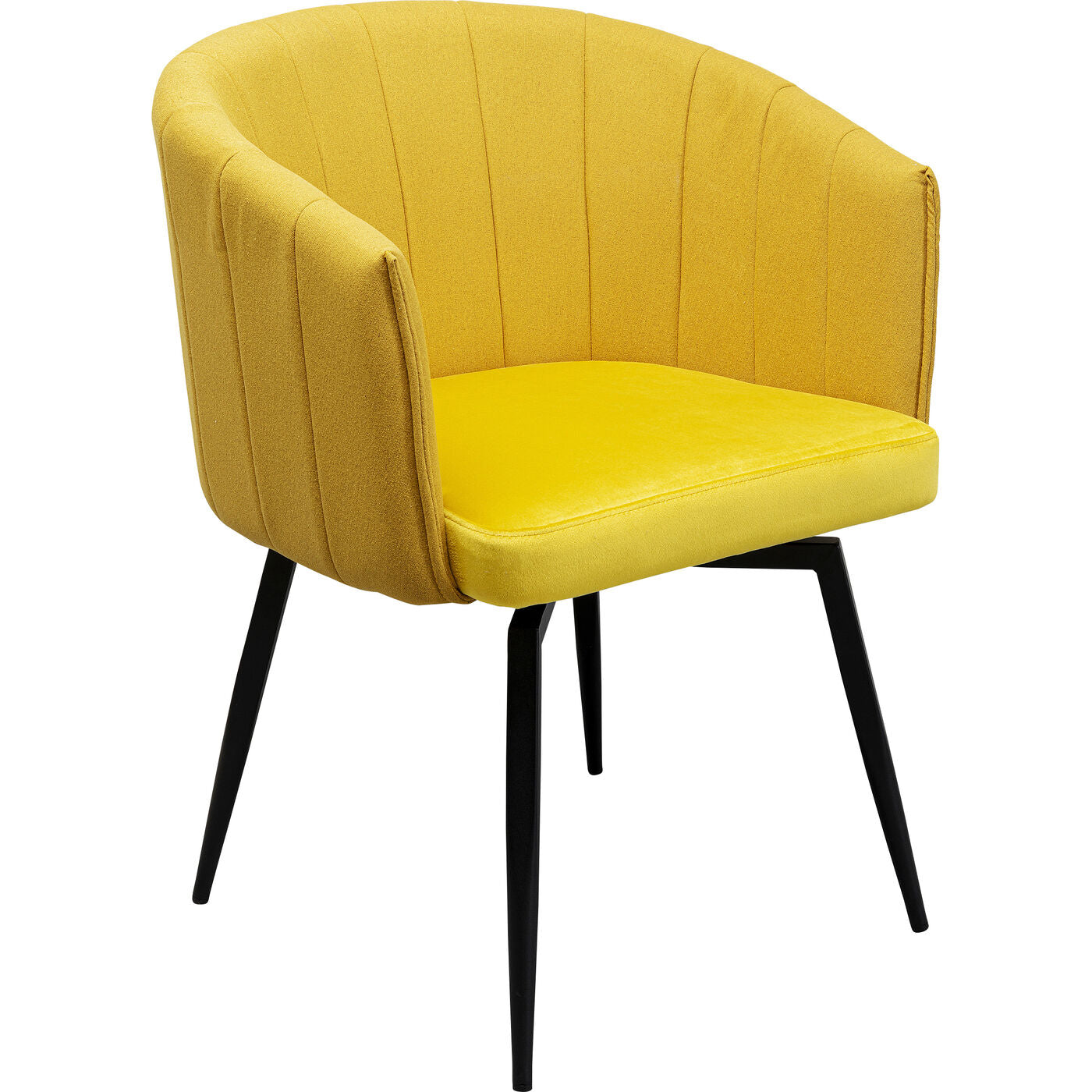 Velvet look swivel chair