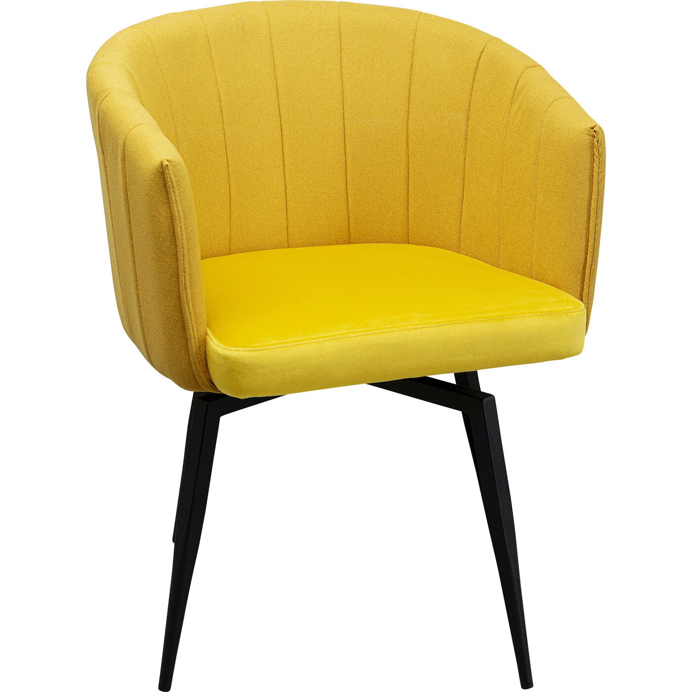 Velvet look swivel chair