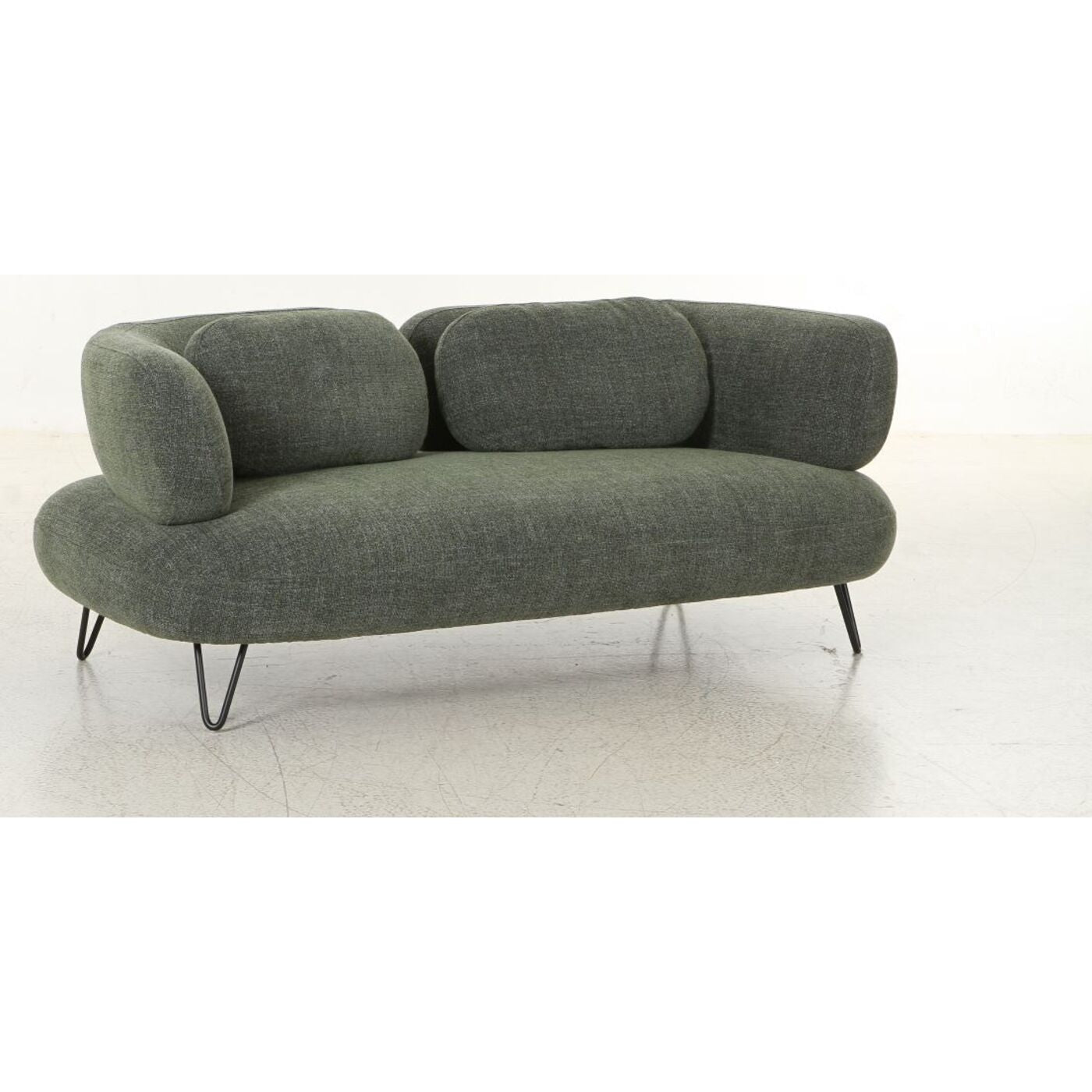 Sofa 2-Seater Peppo Melange Green 182cm