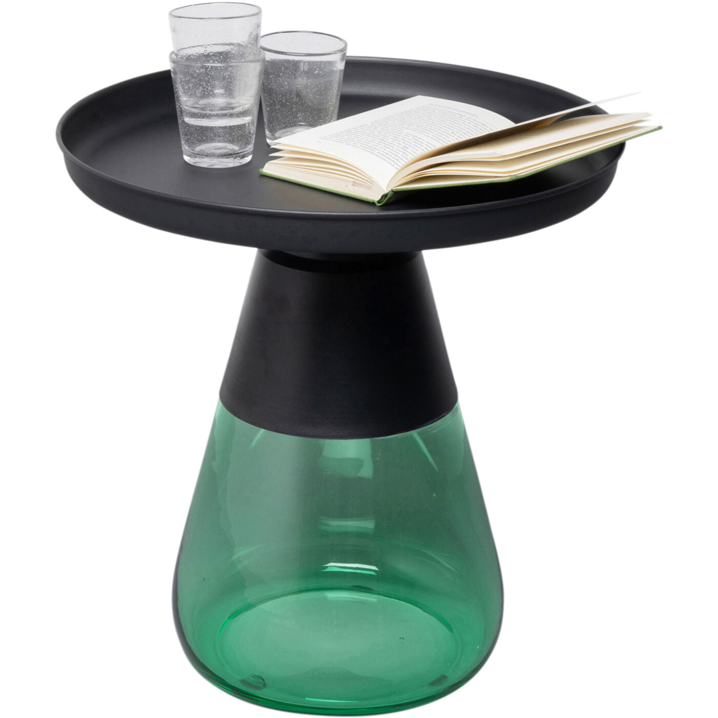 Round Green Side Table