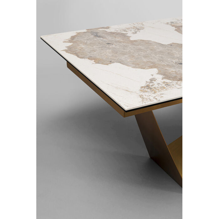 Extension Table Connesso Brass 200(+60)x90cm