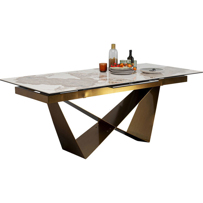 Extension Table Connesso Brass 200(+60)x90cm