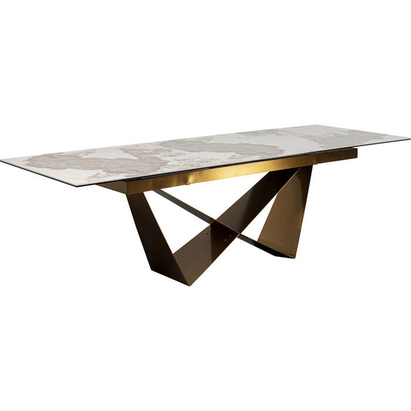 Extension Table Connesso Brass 200(+60)x90cm