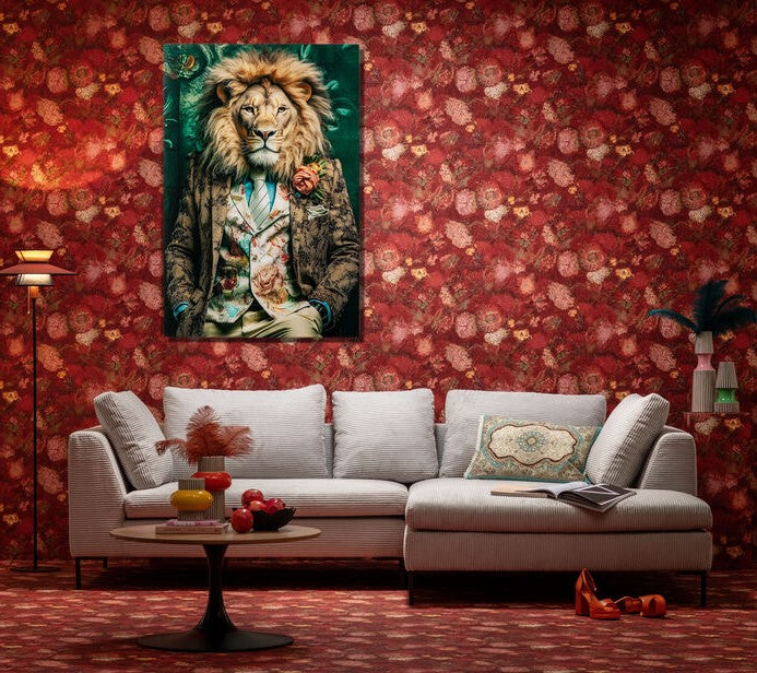 Glass Picture Mister Lion 150x100cm