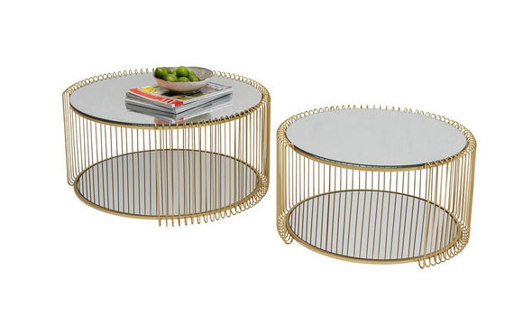 Coffee Table Wire Double Brass (2/Set)