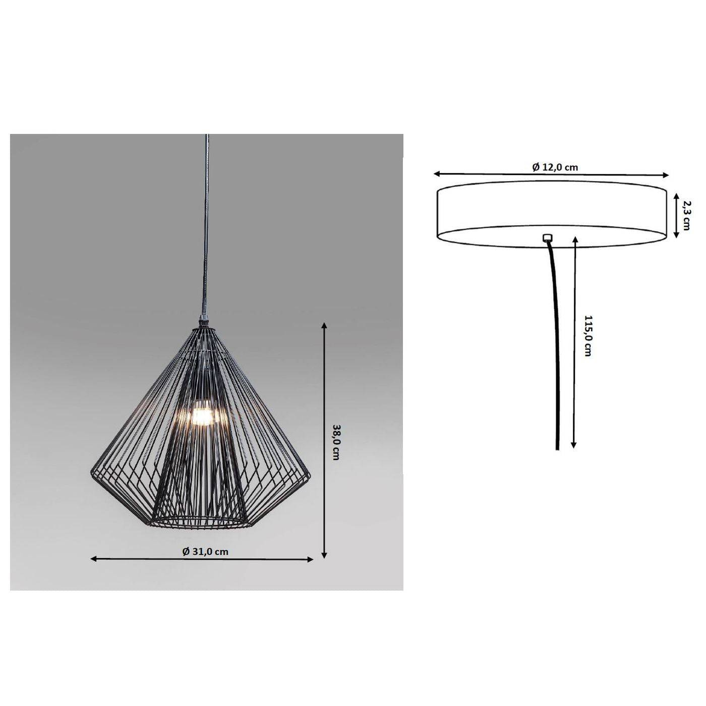 Pendant Lamp Modo Wire Black - JULIA VENCE STORE