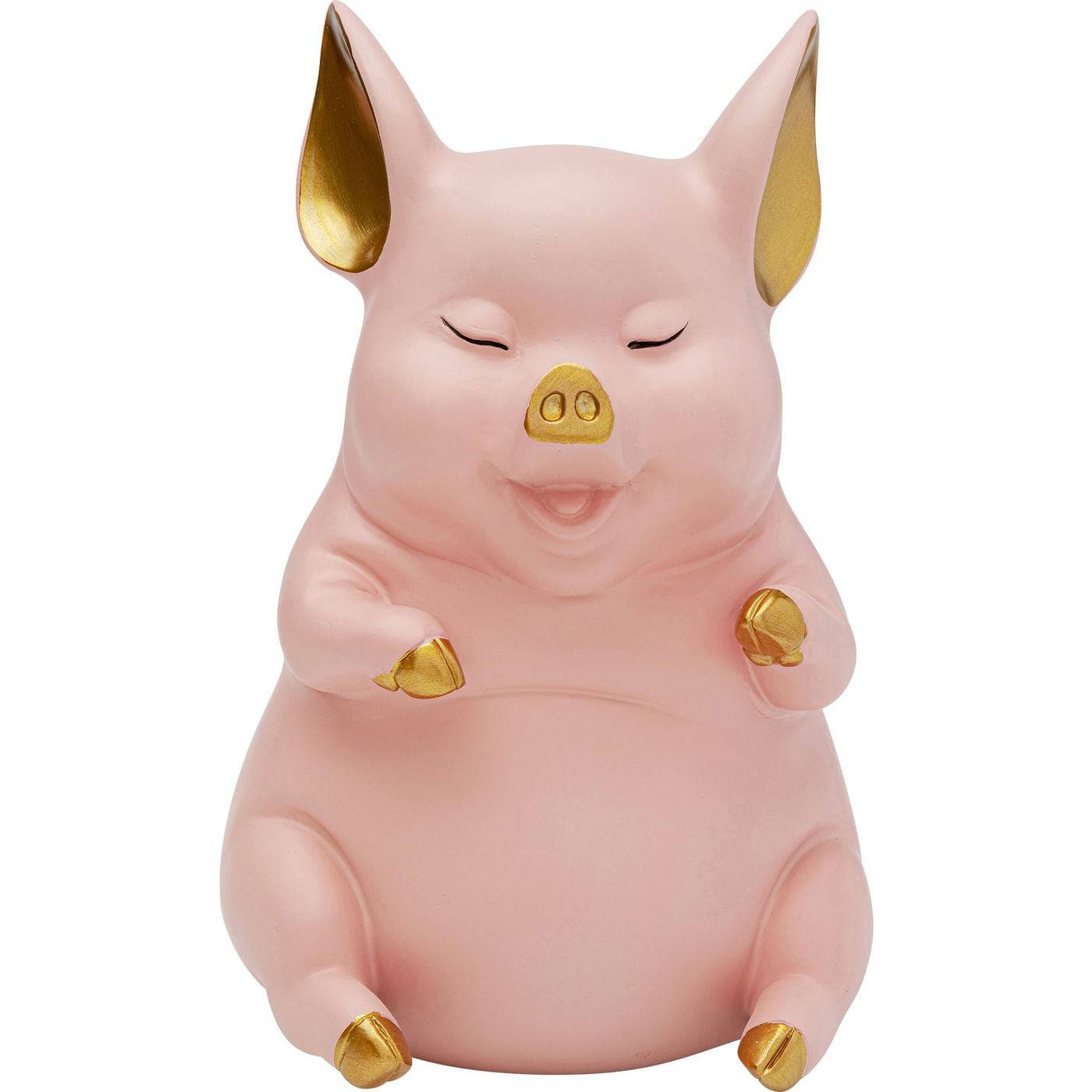 money-box-pig-sitting-pink - JULIA VENCE STORE