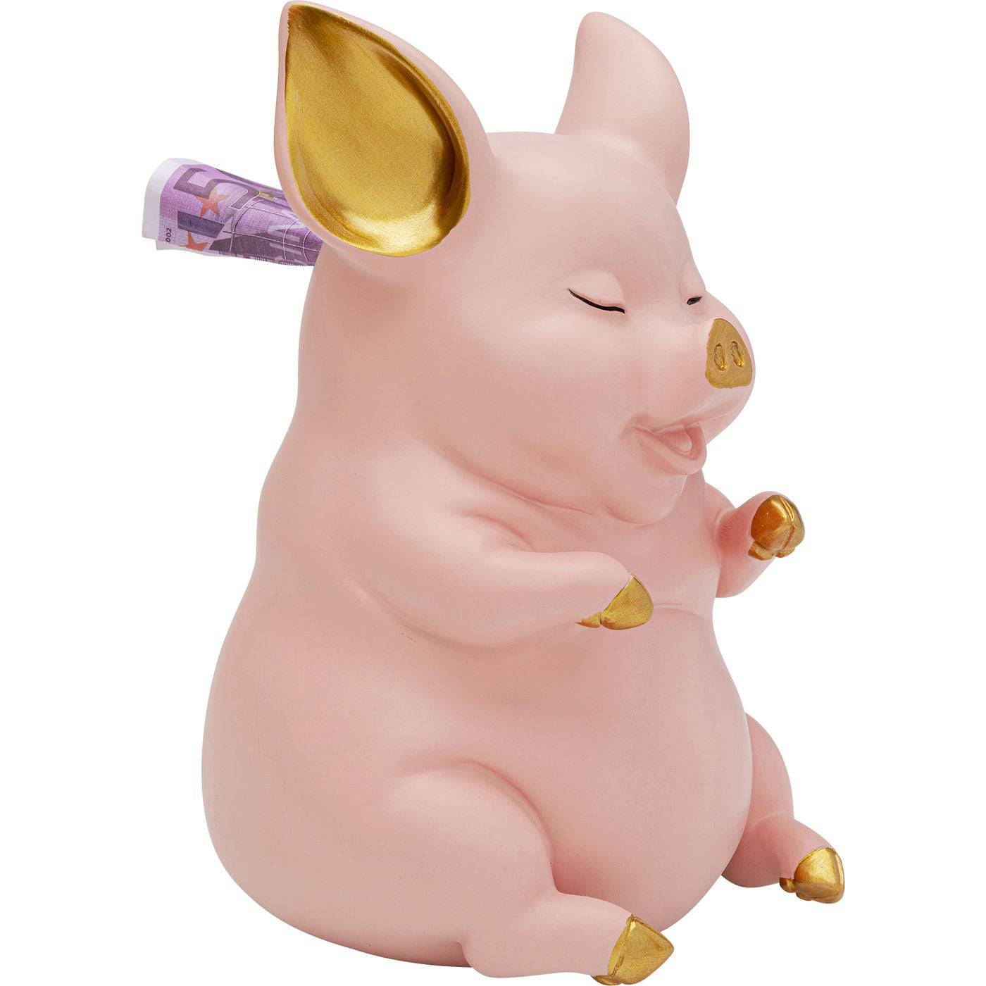 money-box-pig-sitting-pink - JULIA VENCE STORE