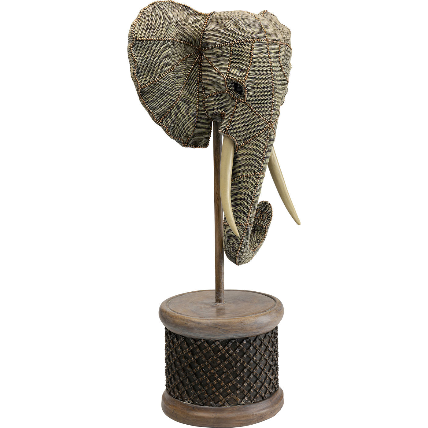 Deco Object Elephant Head Pearls 76