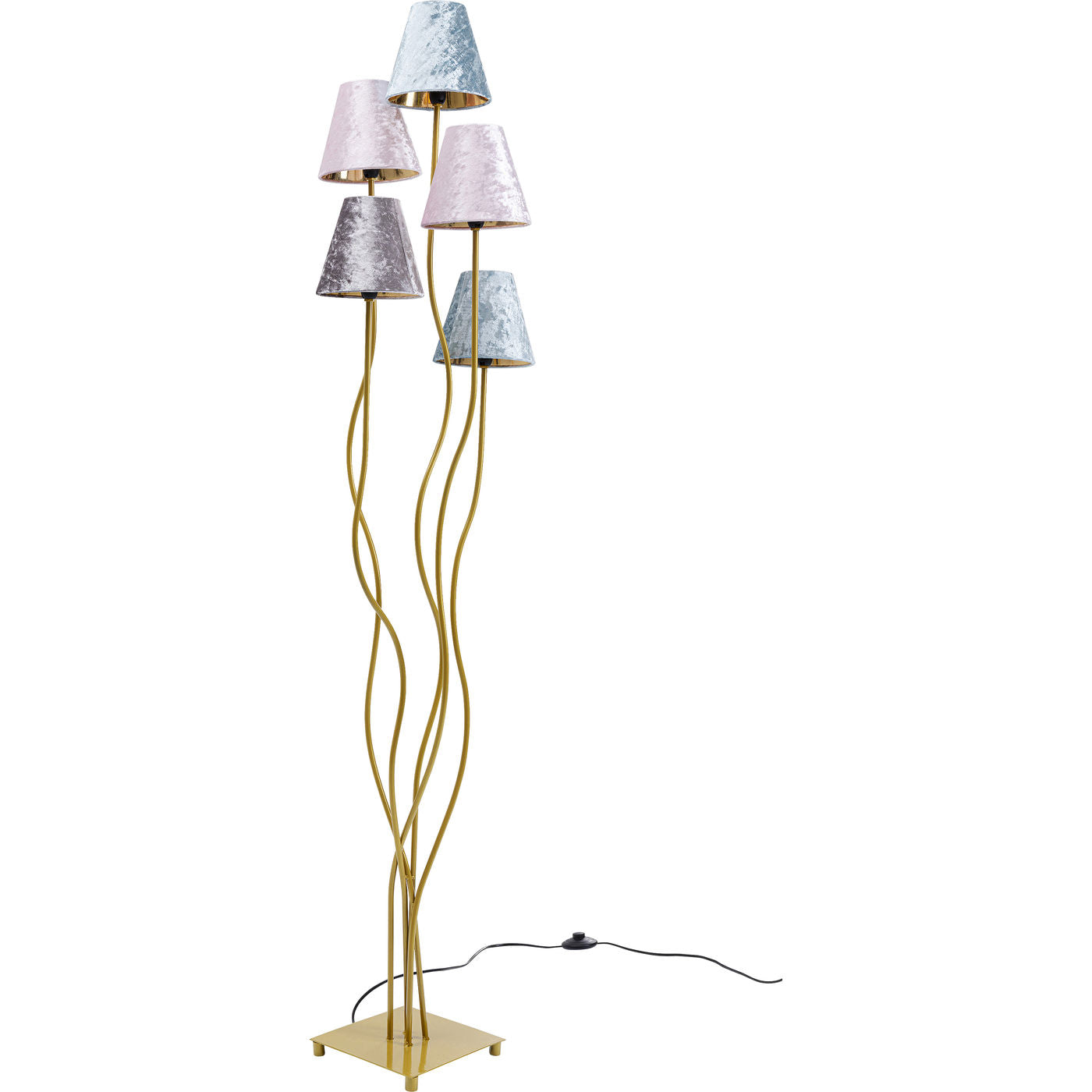 Floor Lamp Flexible Velvet Brass Cinque