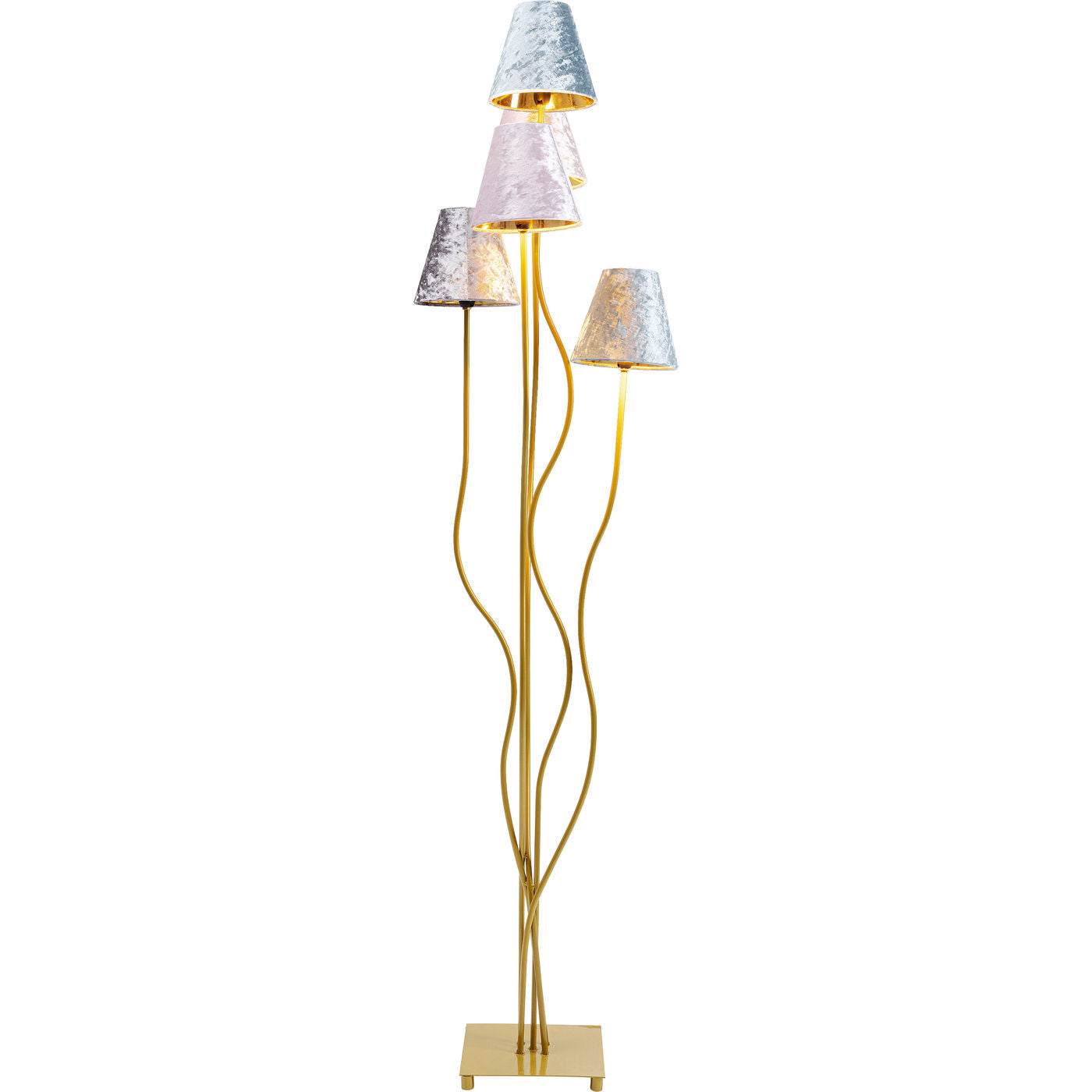 Floor Lamp Flexible Velvet Brass Cinque