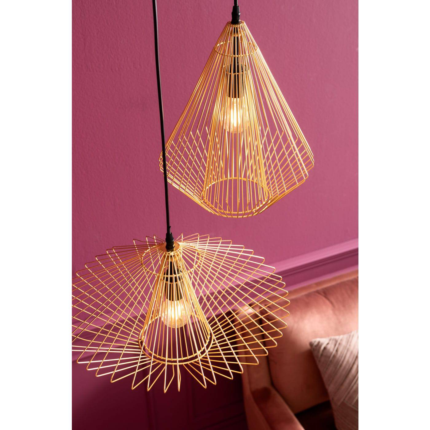 Pendant Lamp Modo Wire Round Gold - JULIA VENCE STORE